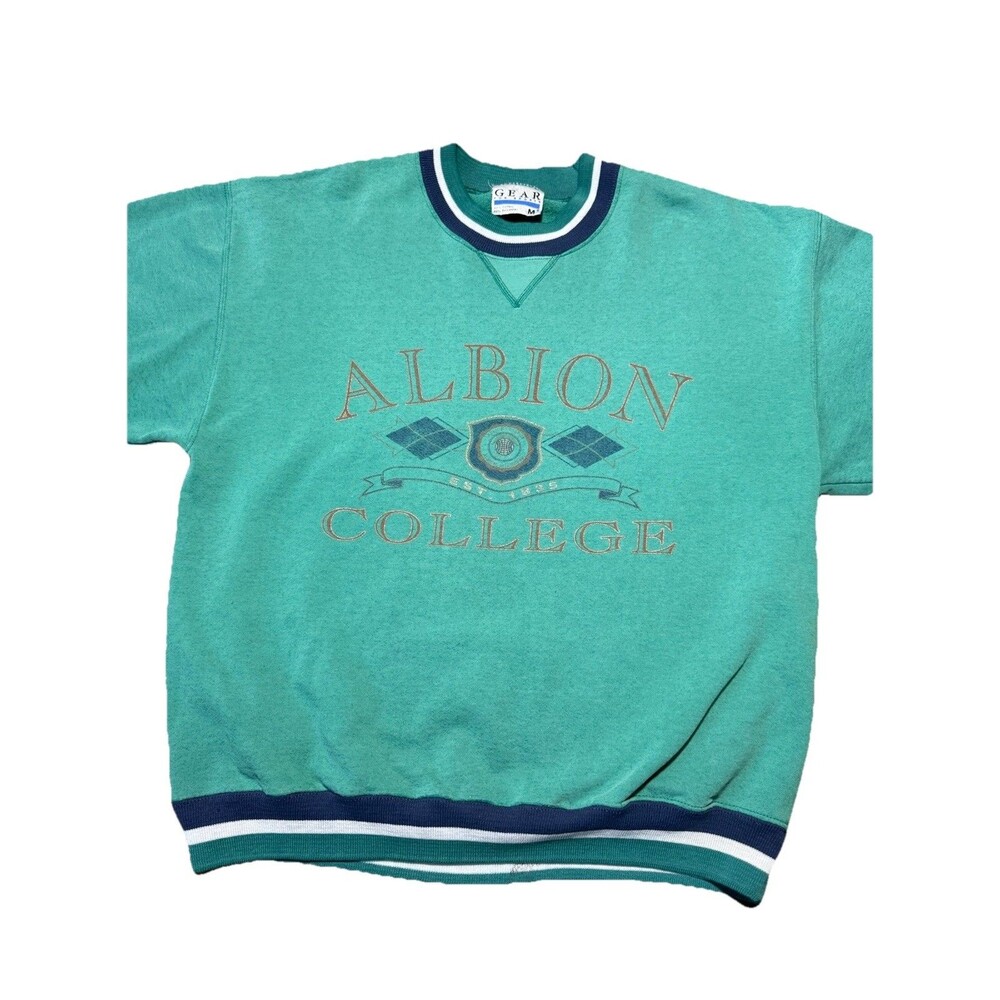 Albion College Vintage 90s Sweatshirt Gear For Sports Colligate Michigan Medium